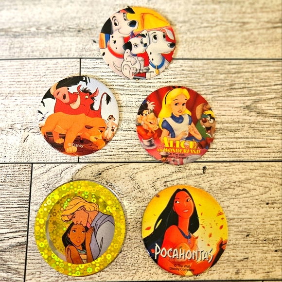 Disney Other - Disney Pogs | Vintage | 90s | 4 Pogs | 1 Slammer | Games | Collectible | Trading